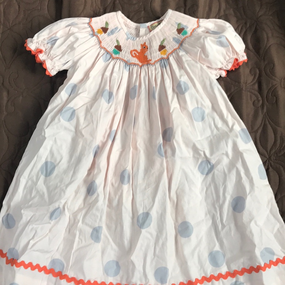 18-24 month girl smocked fall dress